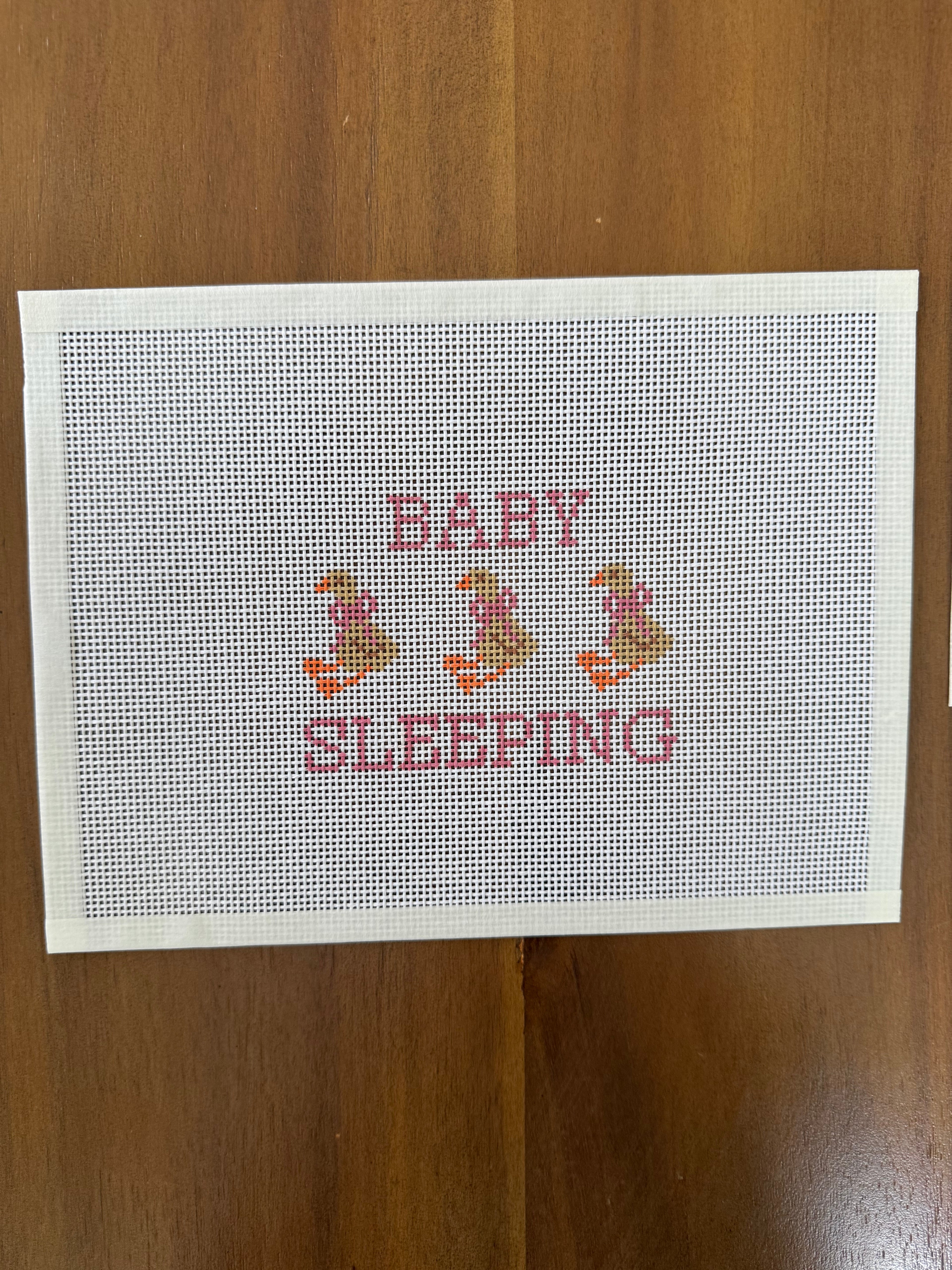 Baby Sleeping Little Goose Needlepoint Canvas