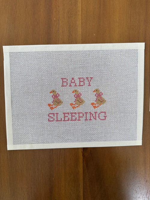 Baby Sleeping Little Goose Needlepoint Canvas