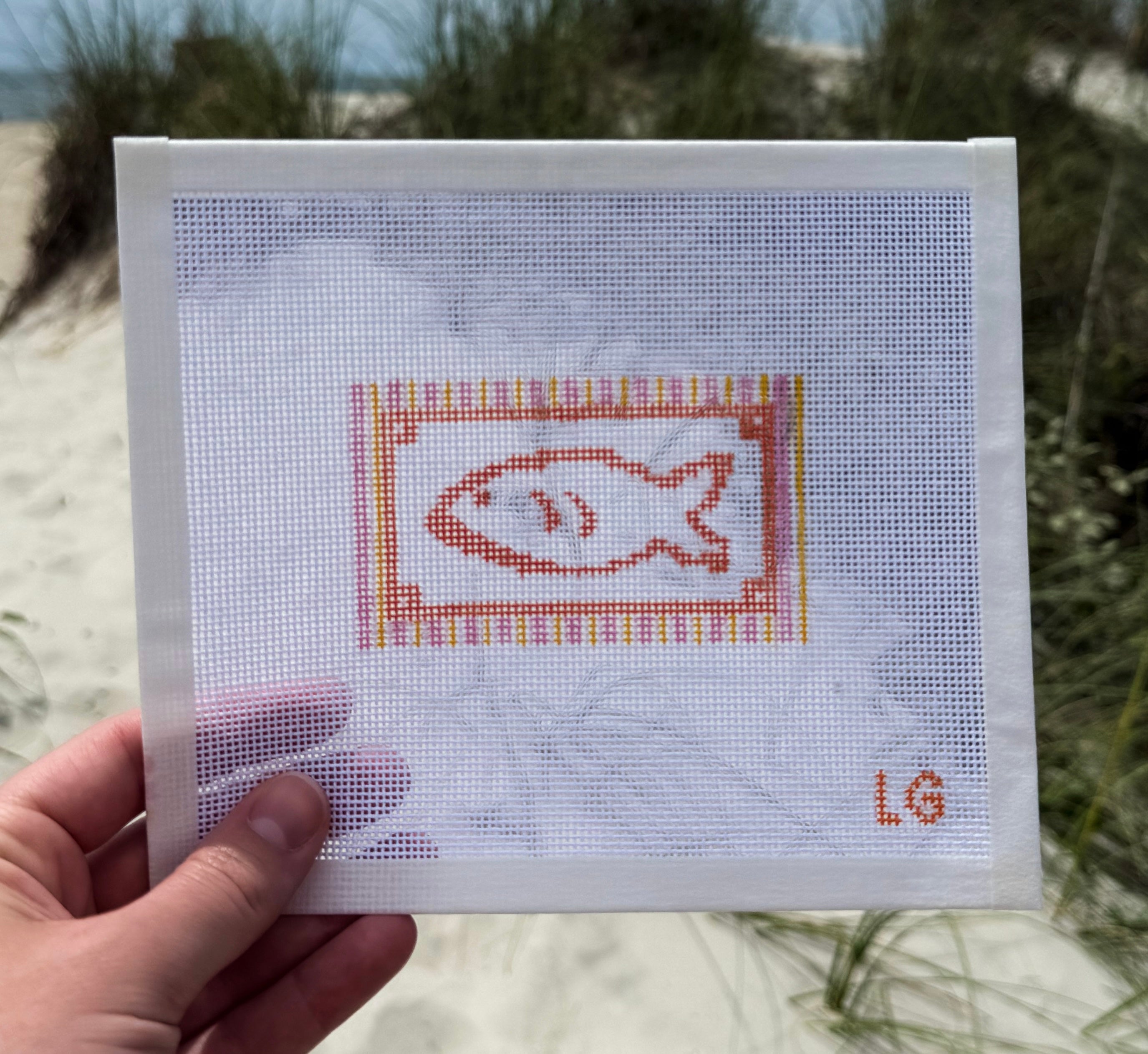 Coastal Fish Needlepoint Canvas