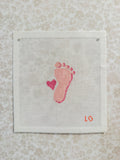 Baby Foot Needlepoint Canvas