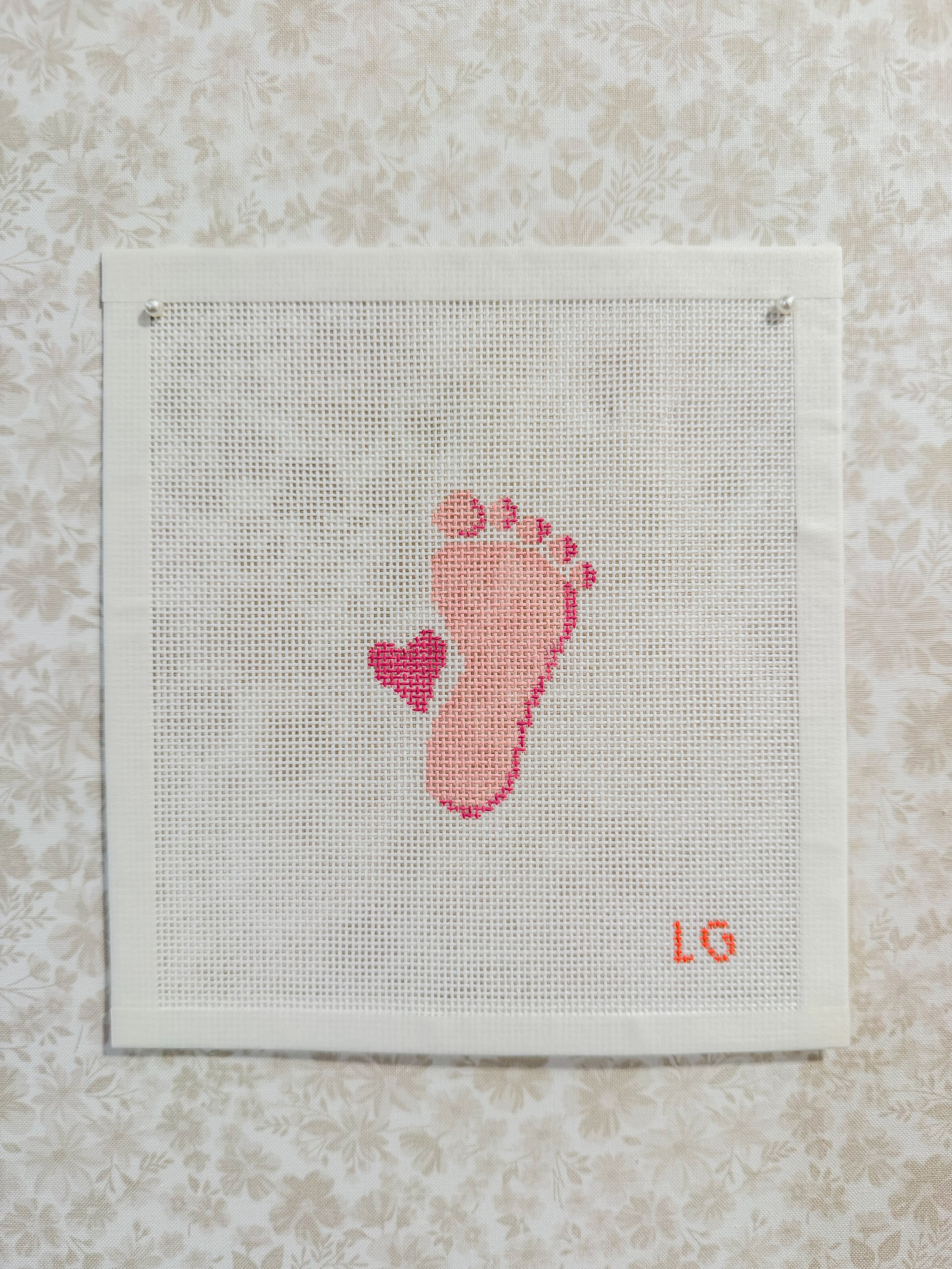 Baby Foot Needlepoint Canvas
