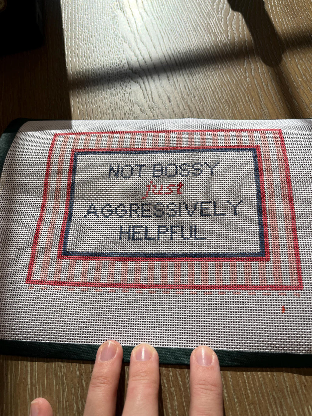 Not Bossy Just Aggressively Helpful Needlepoint Canvas