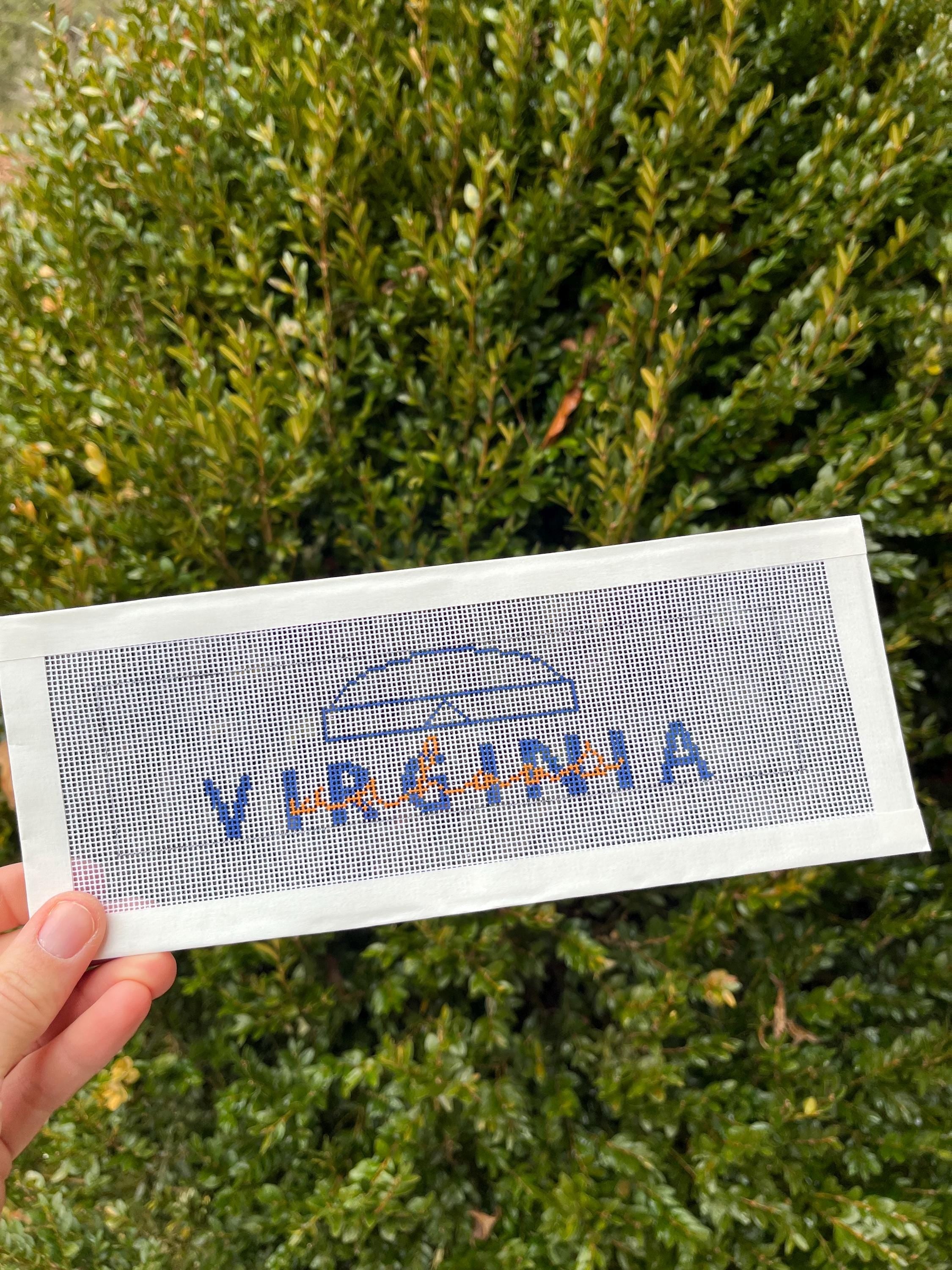Virginia Wahoos Needlepoint Canvas - Loop Keychain