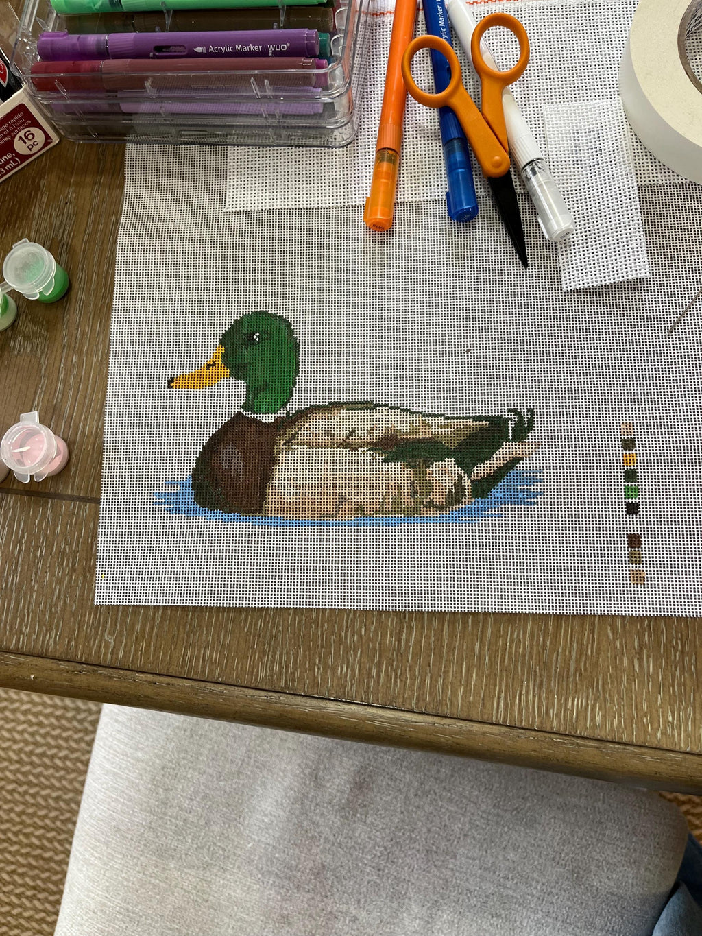 Mallard Duck Needlepoint Canvas