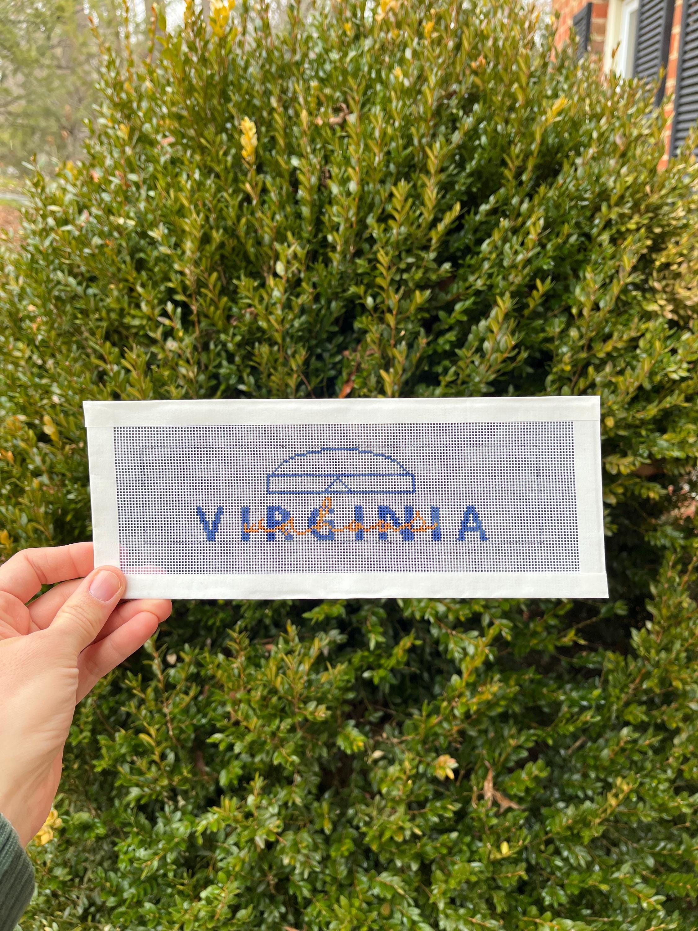 Virginia Wahoos Needlepoint Canvas - Loop Keychain