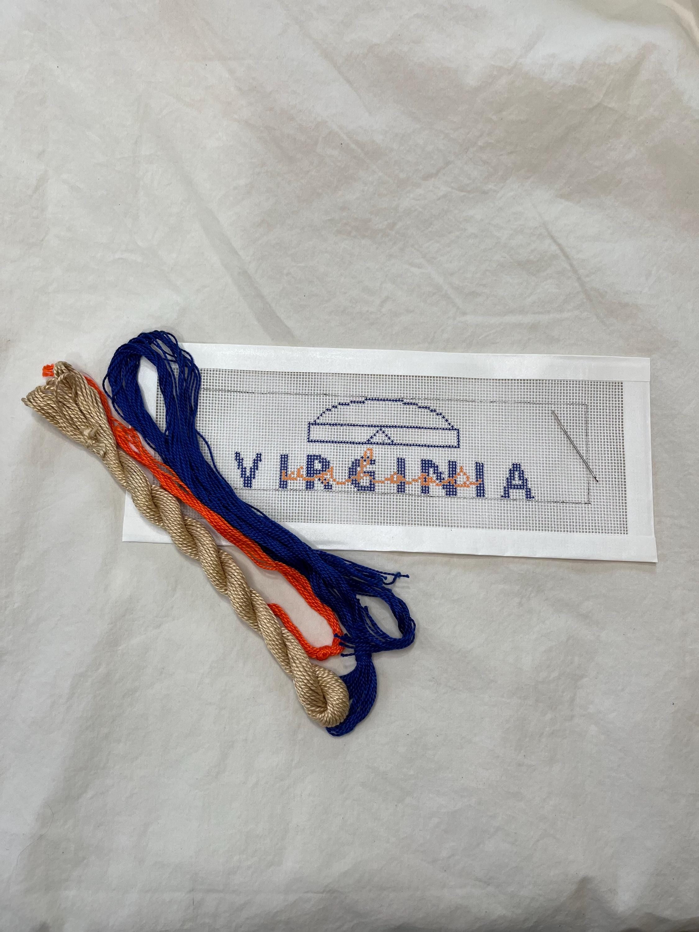 Virginia Wahoos Needlepoint Canvas - Loop Keychain