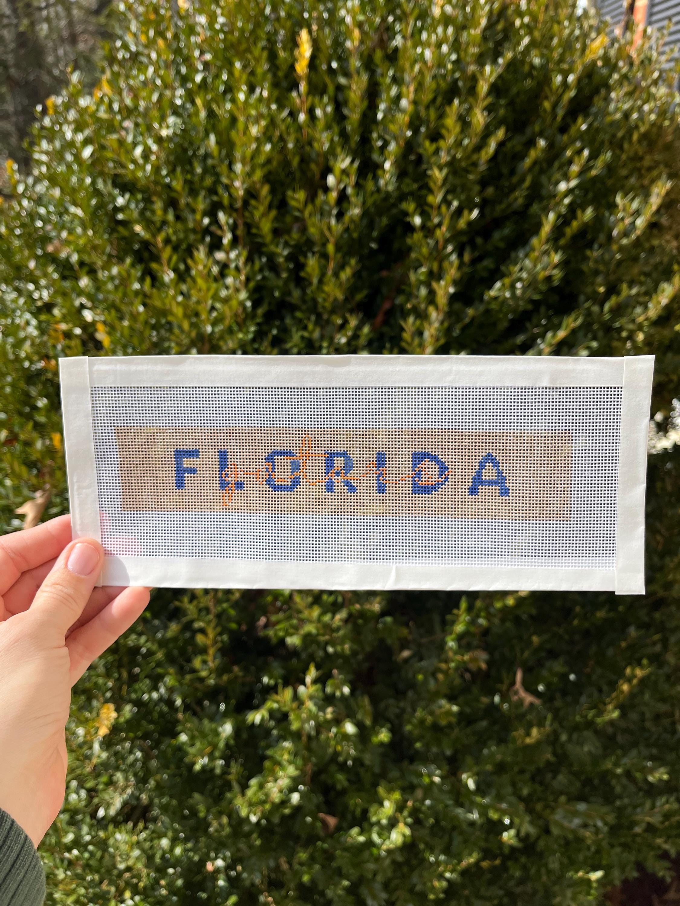 Florida Gators Needlepoint Canvas - Loop Keychain
