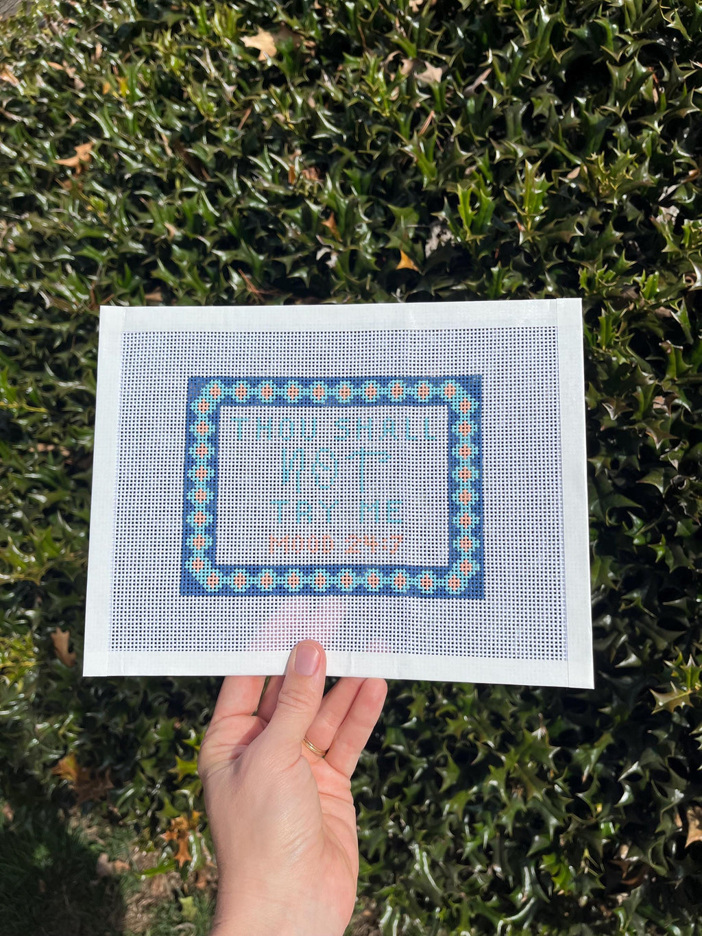 Thou Shall Not Try Me Needlepoint Canvas