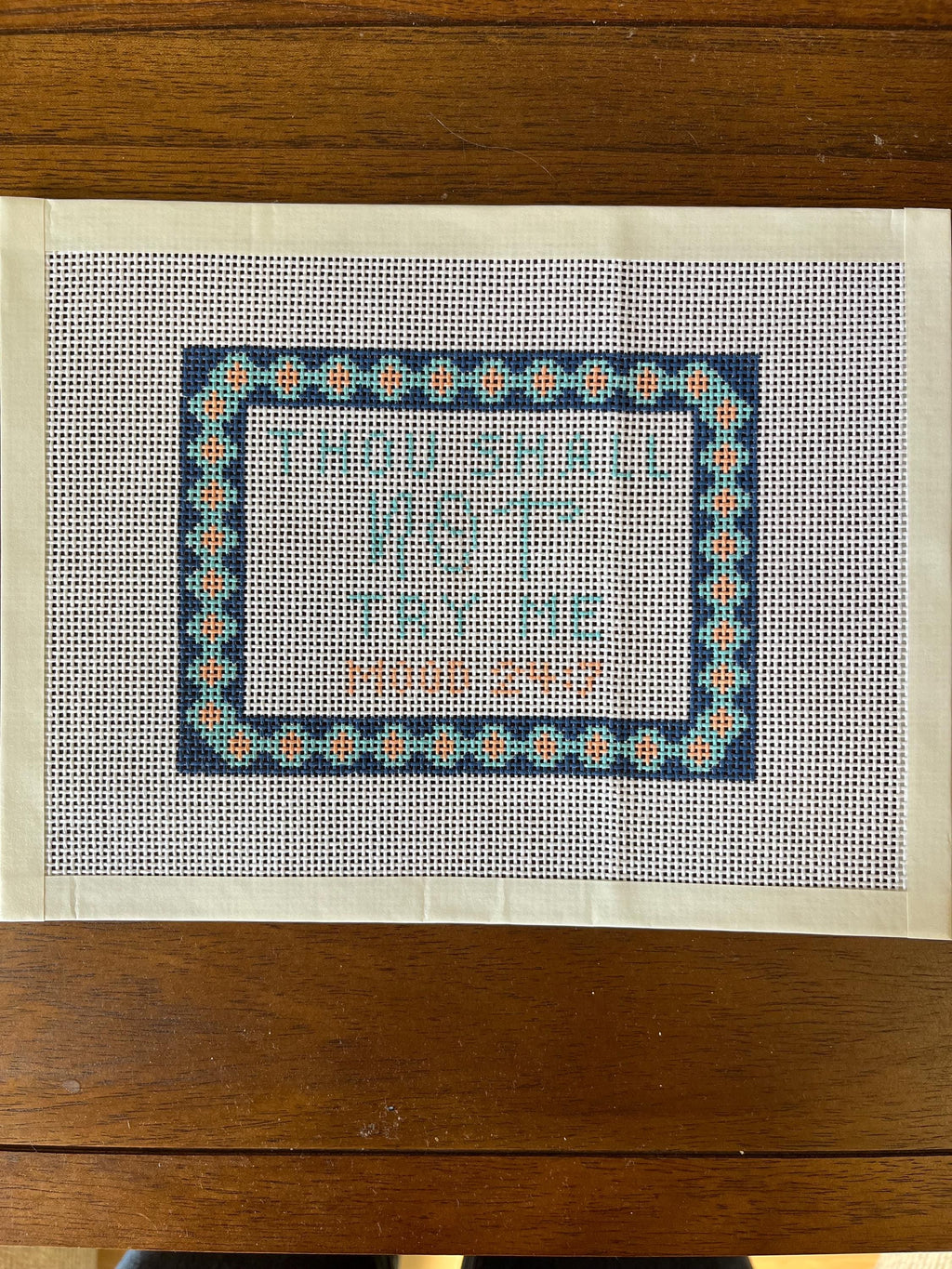 Thou Shall Not Try Me Needlepoint Canvas